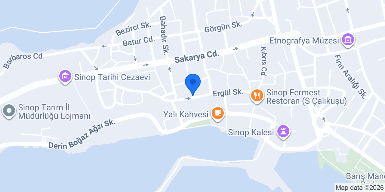 Sinop'ta Taksi konumu