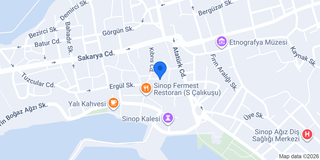 Sinop e-Spor Arena konumu