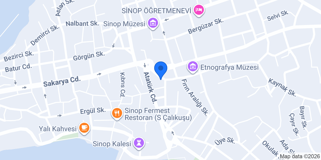 Şok-sinop Ada Şubesi konumu