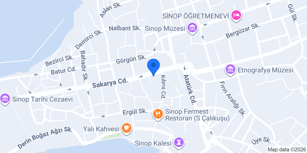 Yapı Kredi - Sinop Şubesi konumu