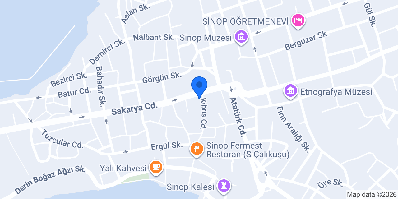 TEB Sinop Şubesi konumu