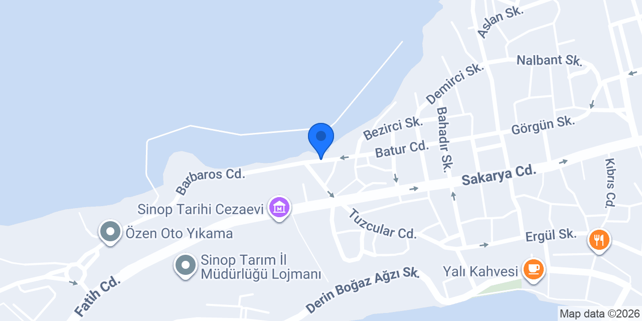 Sinop Veteriner Kliniği konumu