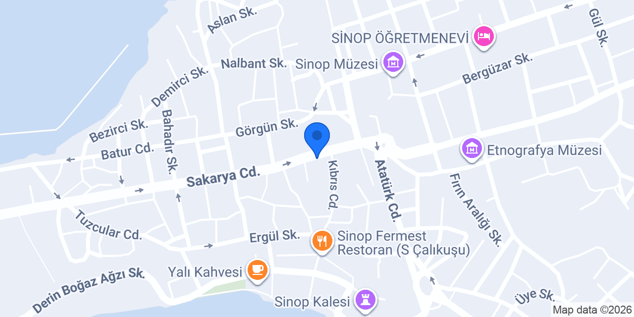 QNB Sinop Şubesi konumu