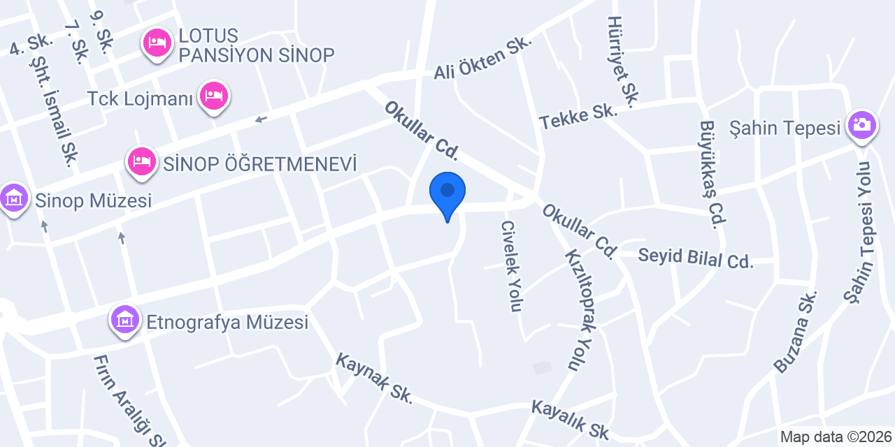 Sinop Ticaret İl Müdürlüğü konumu