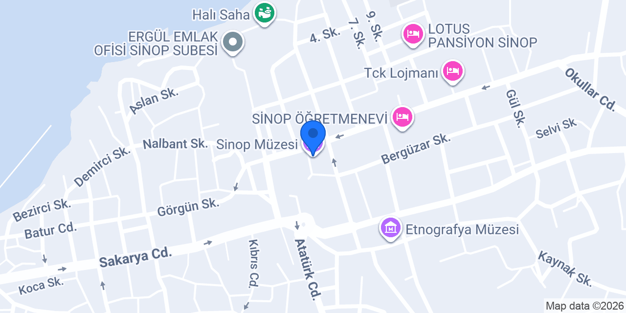 Sinop Müzesi konumu