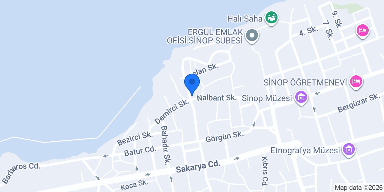 Sinop Kuzey Su Arıtma konumu