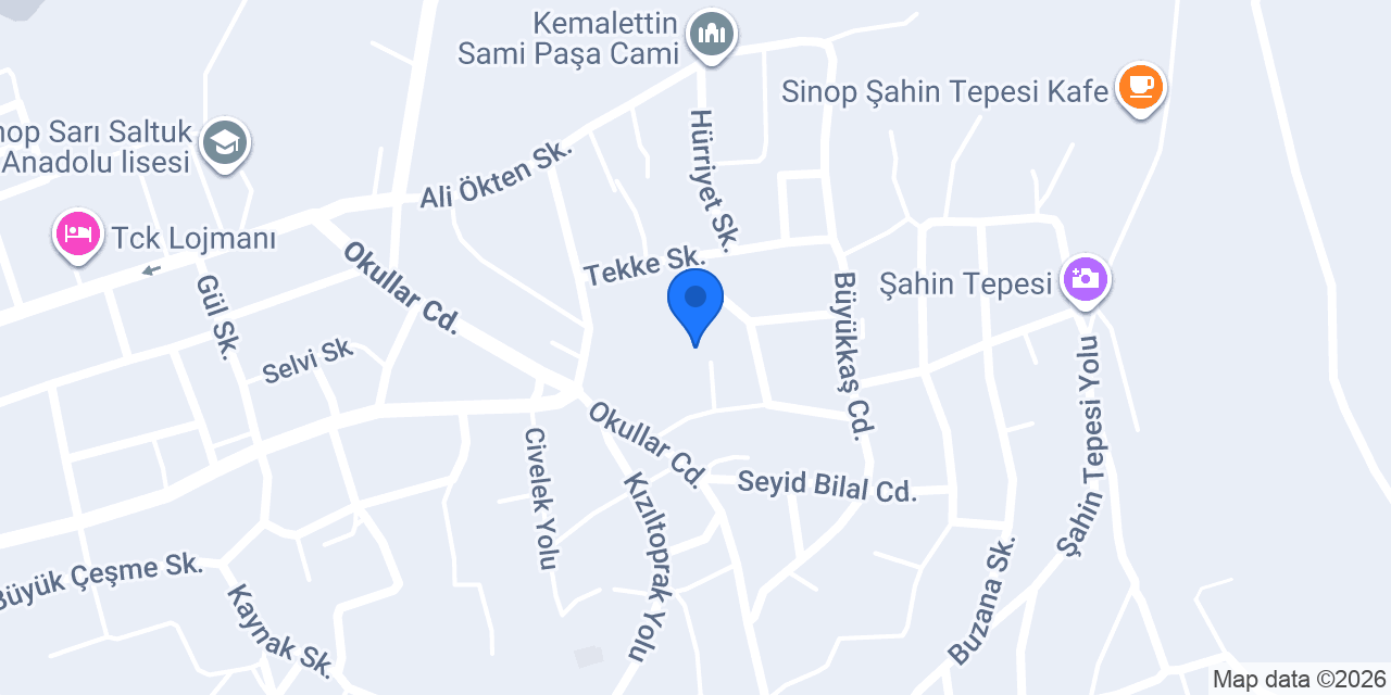 Sinop Ölçme Değerlendirme Merkezi konumu