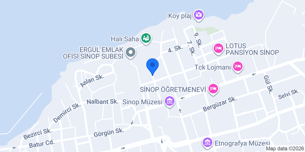 Sinoptaki Emlaklar konumu