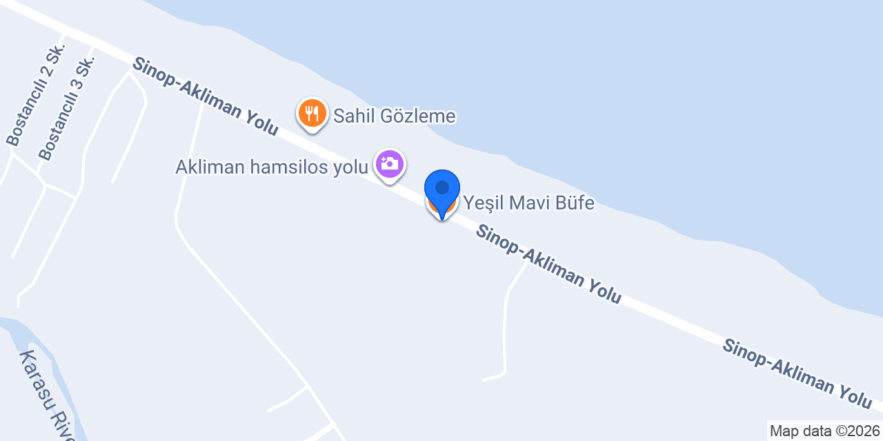 Yeşil Mavi Büfe konumu