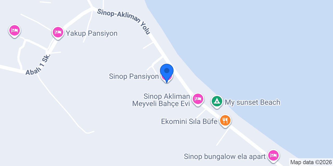 Sinop Pansiyon konumu