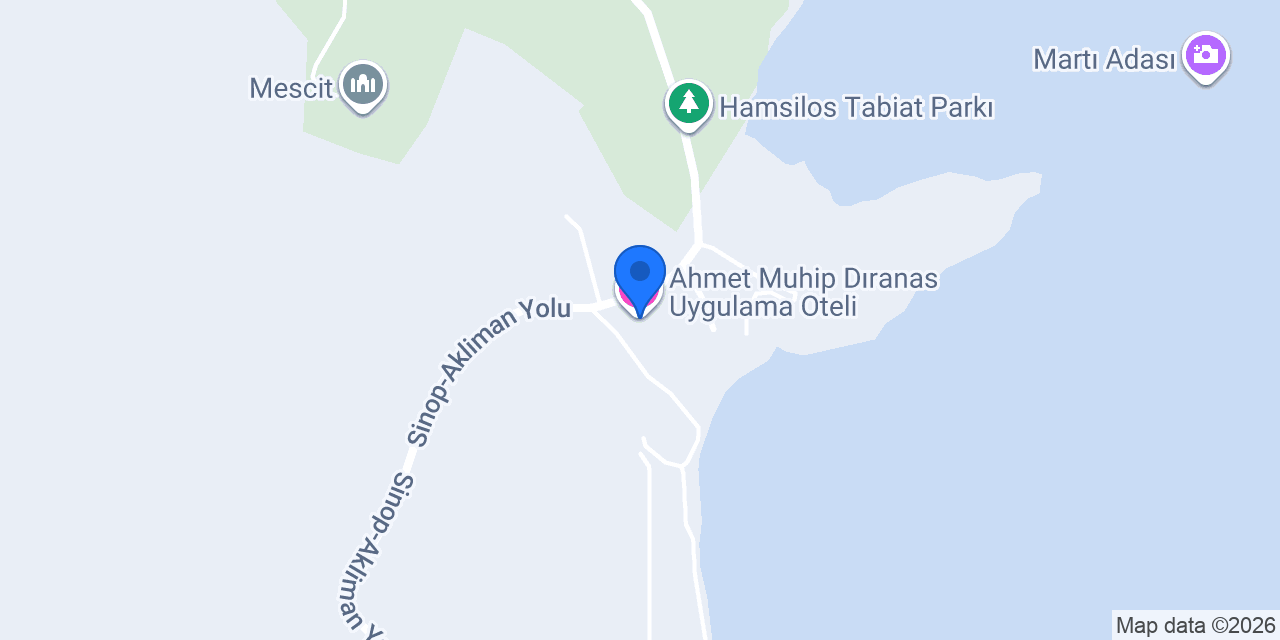 Ahmet Muhip Dıranas Uygulama Oteli konumu