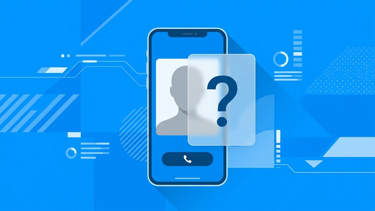 Ein Smartphone-Display zeigt den Text unterdrückte Nummer und ein Symbol zum Ablehnen des Anrufs.